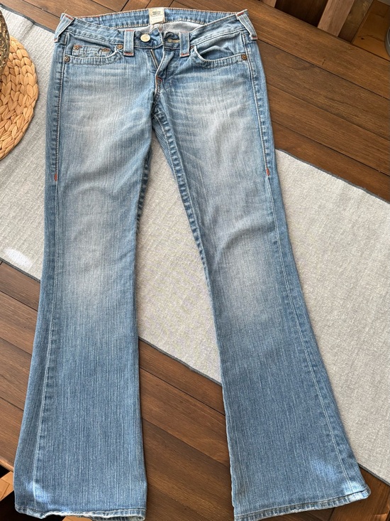 True Religion Denim - True Religion Light Blue Flare Jeans - Women's Wide Leg